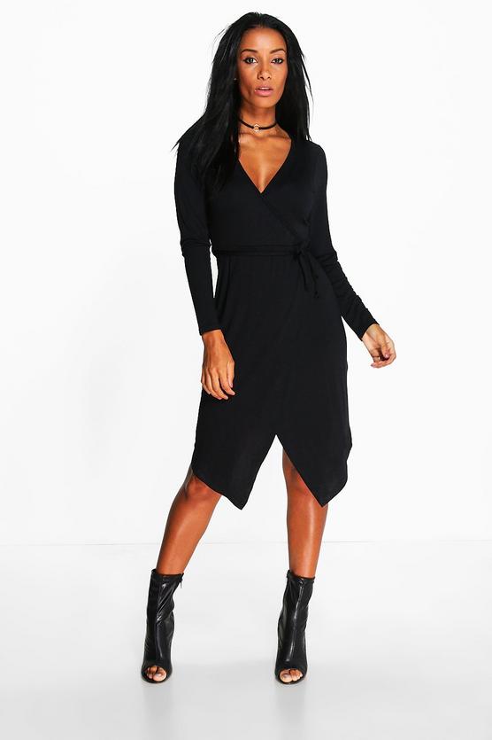 Odette Tie Waist Wrap Dress